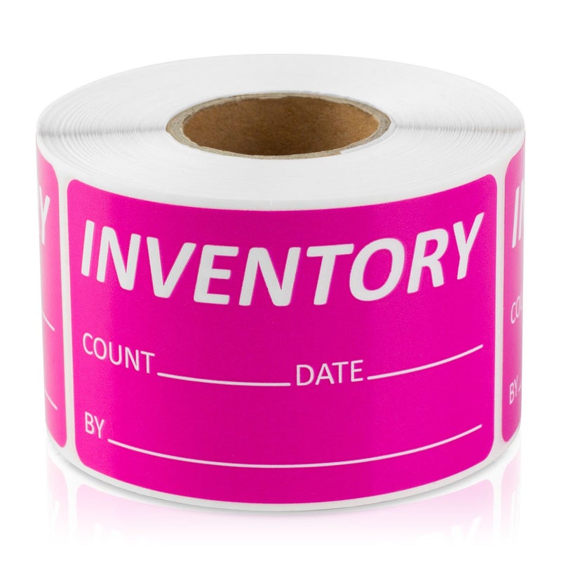 OfficeSmartLabels Inventory Labels (2.5 x 1.5 inch, Bright Pink - 300 Labels) Inventory Count Writable Stickers for Inventory Management or Inventory Control - Image 1